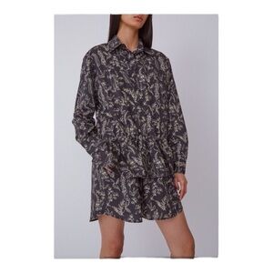 Thakoon Botanical Print Long Sleeve Cotton & Silk
Shirtdress NWT